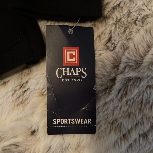 🐻🐻 NWT Chaps Black Quarter Zip Up Sweater Size 3T 100% Cotton - Picture 3 of 10